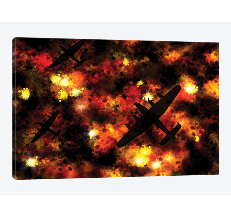« night raid », impression sur toile tendue, H 8 po x l 12 po x P 0,75 po, Toile tendue, Pas de tapis