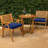Outdoor Cushion Set (2-Pack) 18x18x4 Inch - Weather & UV Resistant, Fits Patio Lounge & Wicker Chairs, Royal Blue-1543210766-1543210761