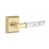 Select Round Privacy (Bed & Bath) Door Lever with Square Rosette