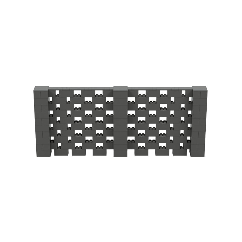 Ensemble mural Everblock, Gris foncé, H 60 po x l 144 po x P 12 po