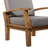 Ensemble de fauteuil d'extérieur en teck avec causeuse et coussins et table basse