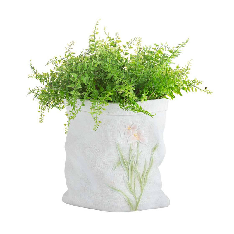 Pot à fleurs en résine, Blanc