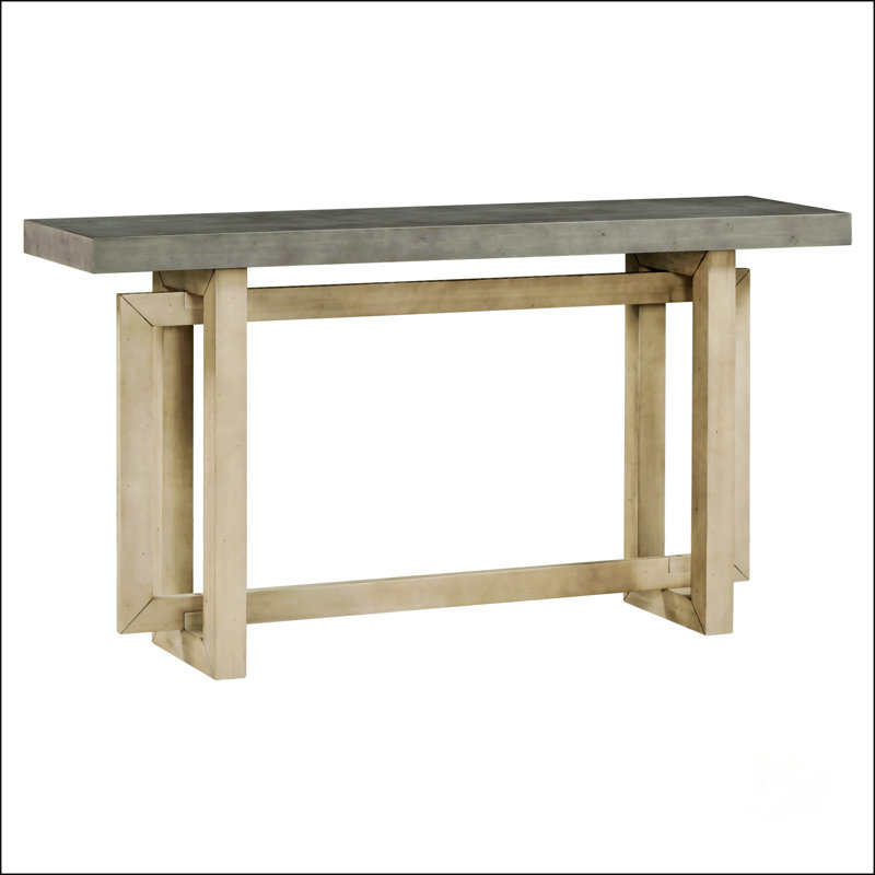 Contemporary Console Table With Wood Top