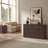54.5" W Fluted 6-drawer Dresser, Thick Fluted Wood Chest with Faux Marble Top and Sturdy Base-2071817300