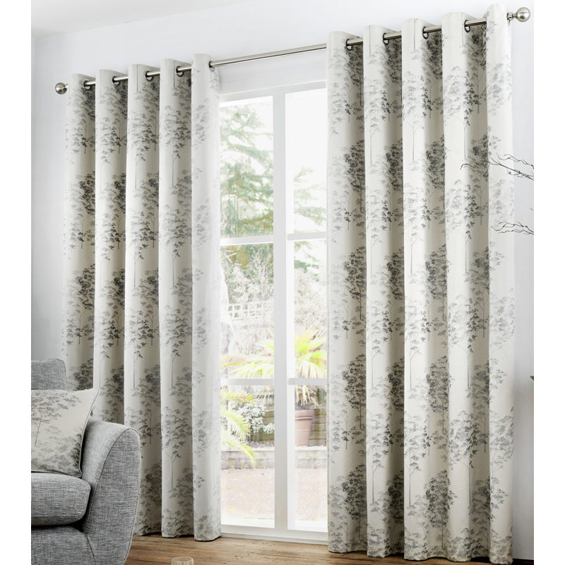 Elmwood Room Darkening Curtain Pair, Width 229 x Drop 229 cm, Stone