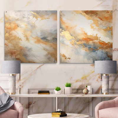 Marlow - Ensemble de 2 verres muraux abstraits en acrylique