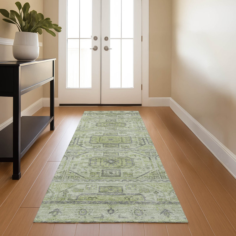 Premium Machine Washable Mayfield Border Rug, Runner 2'3" x 7'6"
