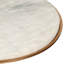 Table d’appoint en aluminium glam moderne avery avec dessus de table en marbre