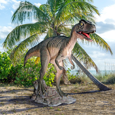 Jurassic-Sized Attacking Allosaurus Dinosaur Statue