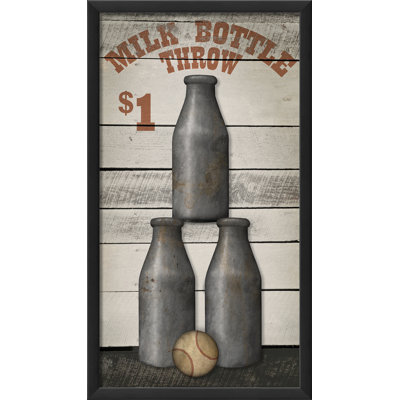 Milk Bottle Throw Framed Graphic Art