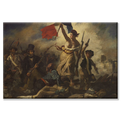 «Liberty conduisant les gens» par Eugene Delacroix, reproduction d'art sur toile
