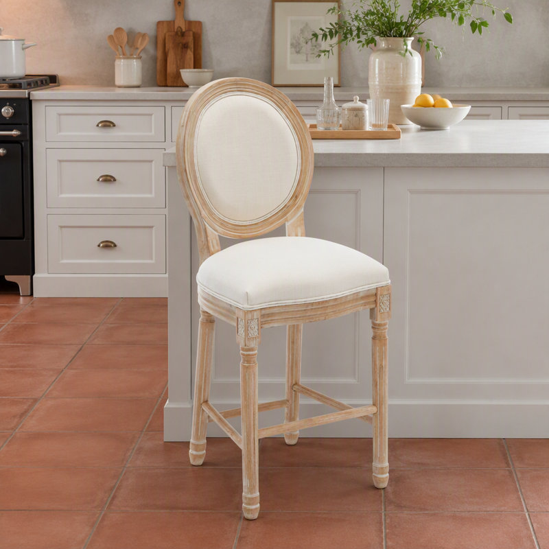 Ensemble de 2 tabourets de bar en bois massif avec tabourets en bois