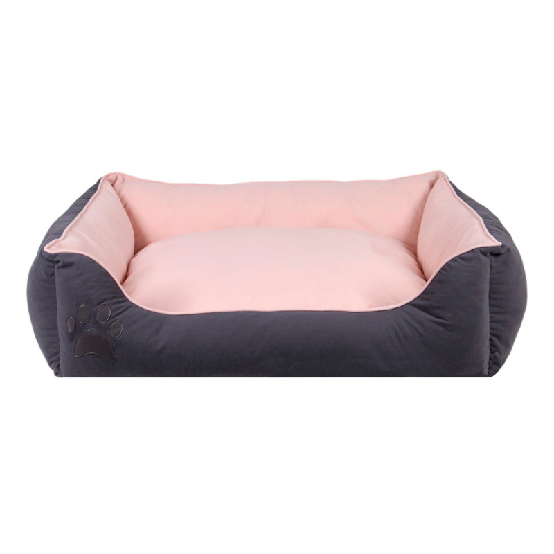 Lit pour animaux Helky, Gris / Rose, L 31,5 po x l 23,6 po