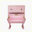 Table de bout robot 20,7 "de large avec DEL rose avec tiroir rotatif à 360 °, table de bout moderne pour la chambre à coucher-129160774