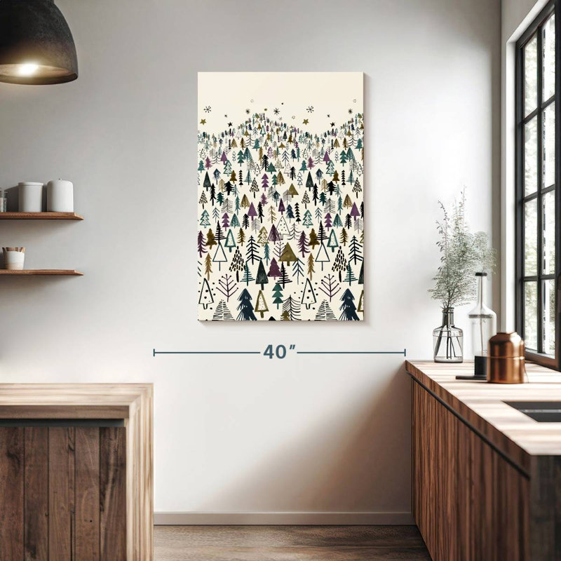 Alvord nuit arbre forêt mauve, H 39 po x l 26 po