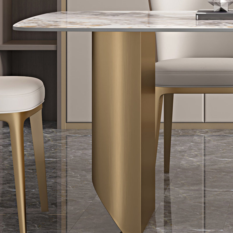 Modern simple rectangular home dining table sets, 29.5"H x 63"L x 35.4"W