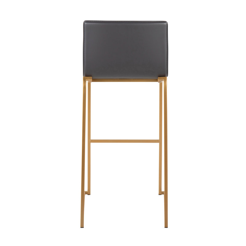 Tabouret de bar contemporain, Gris, Doré
