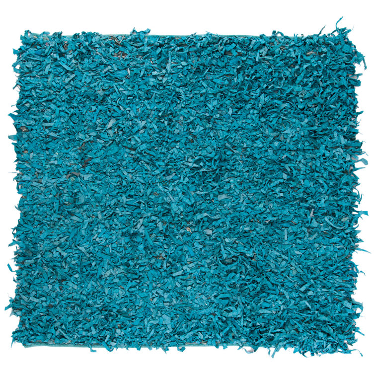 Godsey Handwoven Leather Solid Color Rug
