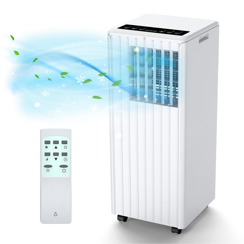 3-in-1 Portable Air Conditioner 9000 BTU – Cooling, Dehumidifier (35L/Day) & 2-Speed Fan – Energy Efficient, Quiet 52dB, Digital Display, Remote, Window Kit for Home, Office, Kitchen