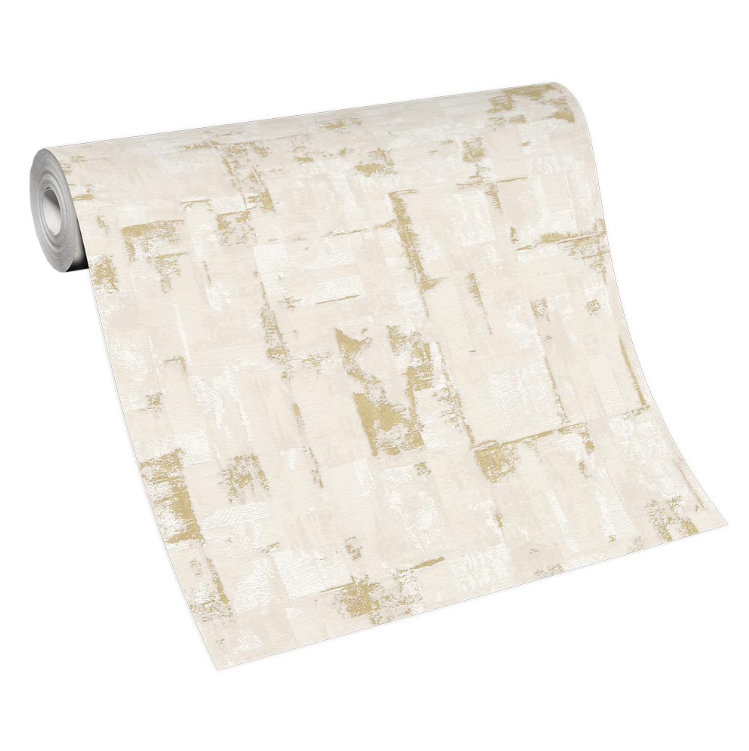 Rouleau de papier peint, Crème / or