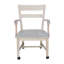 Neven Unfinished Solid Wood Armchair with Casters