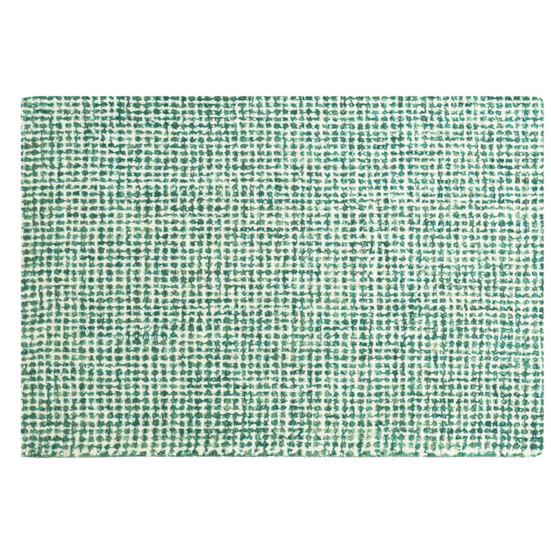 Harrison Handmade Tufted Wool Green Area Rug , Rectangle 2' x 3'