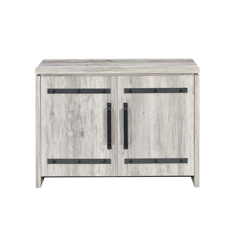 Armoire décorative grise en bois flottant avec rangement réglable - option personnalisable La finition élégante rehausse l'apparence de la maison