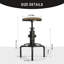 Ensemble de 4, tabouret de bar industriel rétro en similicuir-1271481505-1271481511