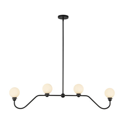 Beckett 49-in Matte Black Linear Pendant