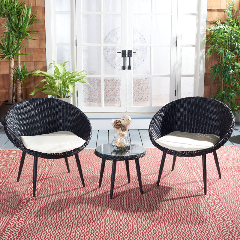 Aleksei 2 - Person Patio Conversation Set with Cushions