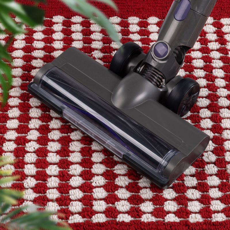 Machine Washable Non-Slip Kitchen Mat, Red
