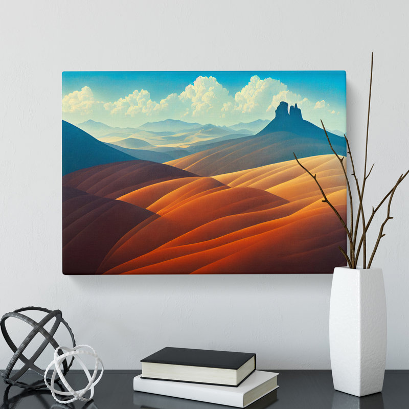 Unique Mountain Landscape - Wrapped Canvas, 35cm H x 50cm W x 3cm D