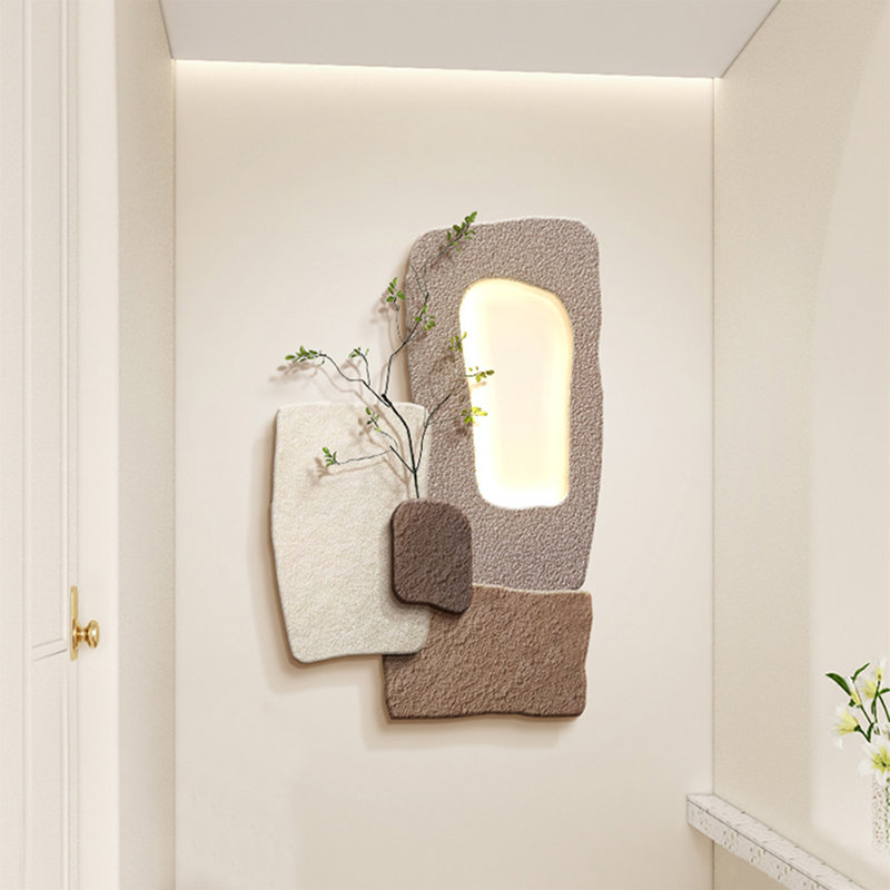 Modern light luxury sandstone painting Wall art irregular living room, 47.24" H x 29.53" W