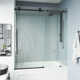 Elan E-Class 56-60" W x 66" H Sliding Frameless Tub Door with 3/8" Clear Glass