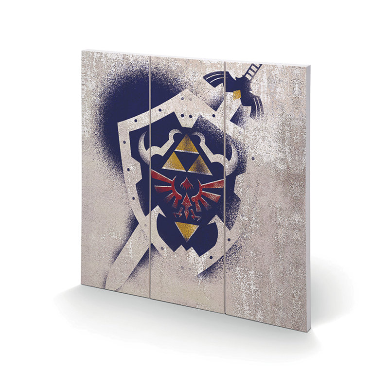 Hylian Shield Stencil - No Frame Print on Wood