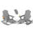 Folding Adirondack Chairs Patio Chairs Outdoor Adirondack Chair Weather Resistant Chair for Patio, Outside, Deck, Backyard, Fire Pit Chair, Campfire Chairs-634255964
