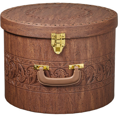 Boîte-cadeau Cowboy avec couvercle verrouillable doré