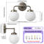 Luminaire de salle de bain à intensité variable avec abat-jour en verre soufflé à la main Karlei-367042662-362368878-362423860