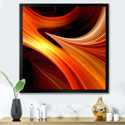 " Orange Abstract Warm Fractal Design V "