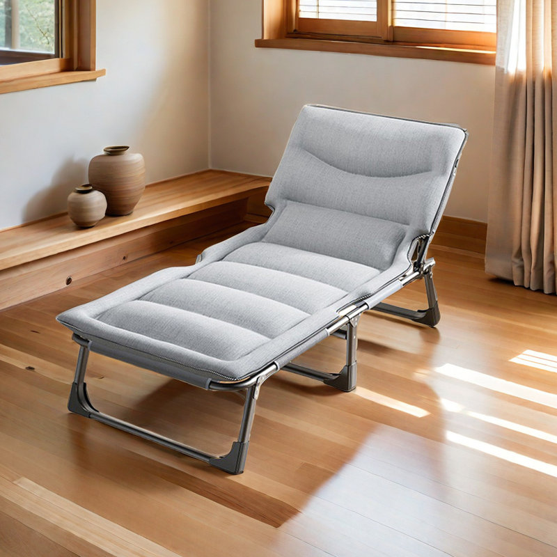 Nieisha 190cm Long Reclining Single Chaise with Cushions