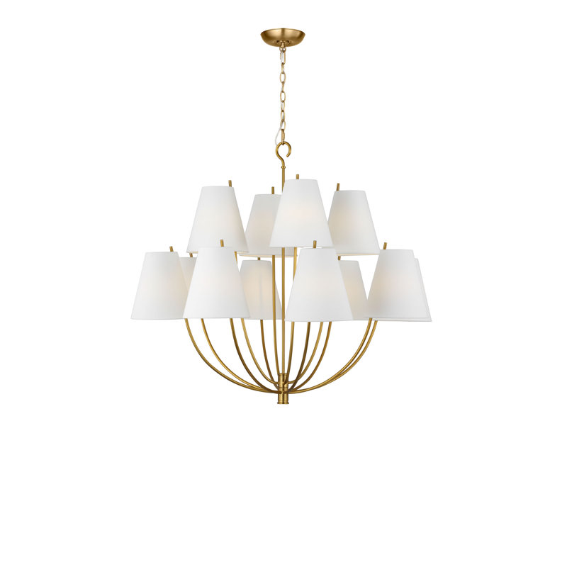 Marina Chandelier, 123.63" H x 40" W  x 40" D, Burnished Brass