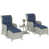 Blue Cushion/Grey Frame