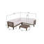 Ensemble de conversation modulaire en bois avec coussins Oana-516940803