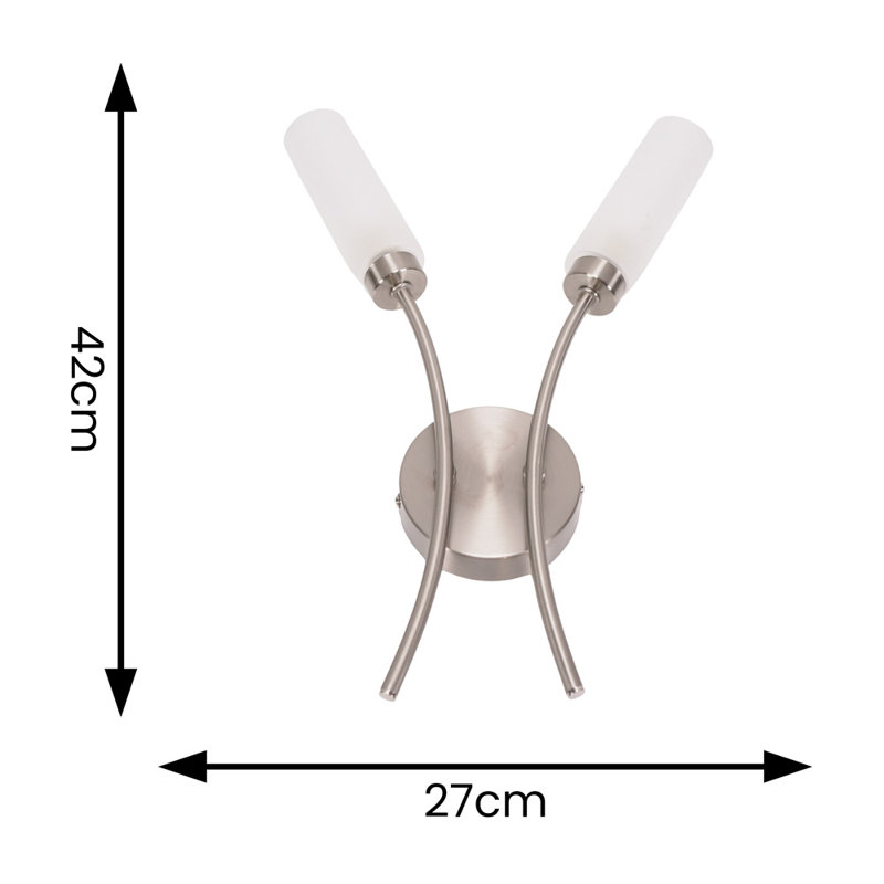Aaniyah Armed Sconce, Brushed Chrome, No