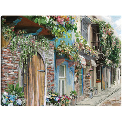 «Village Flowers» par Studio Arts, reproduction d'art sur toile