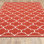 Tapis d'intérieur / extérieur rouge brique / ivoire Russo