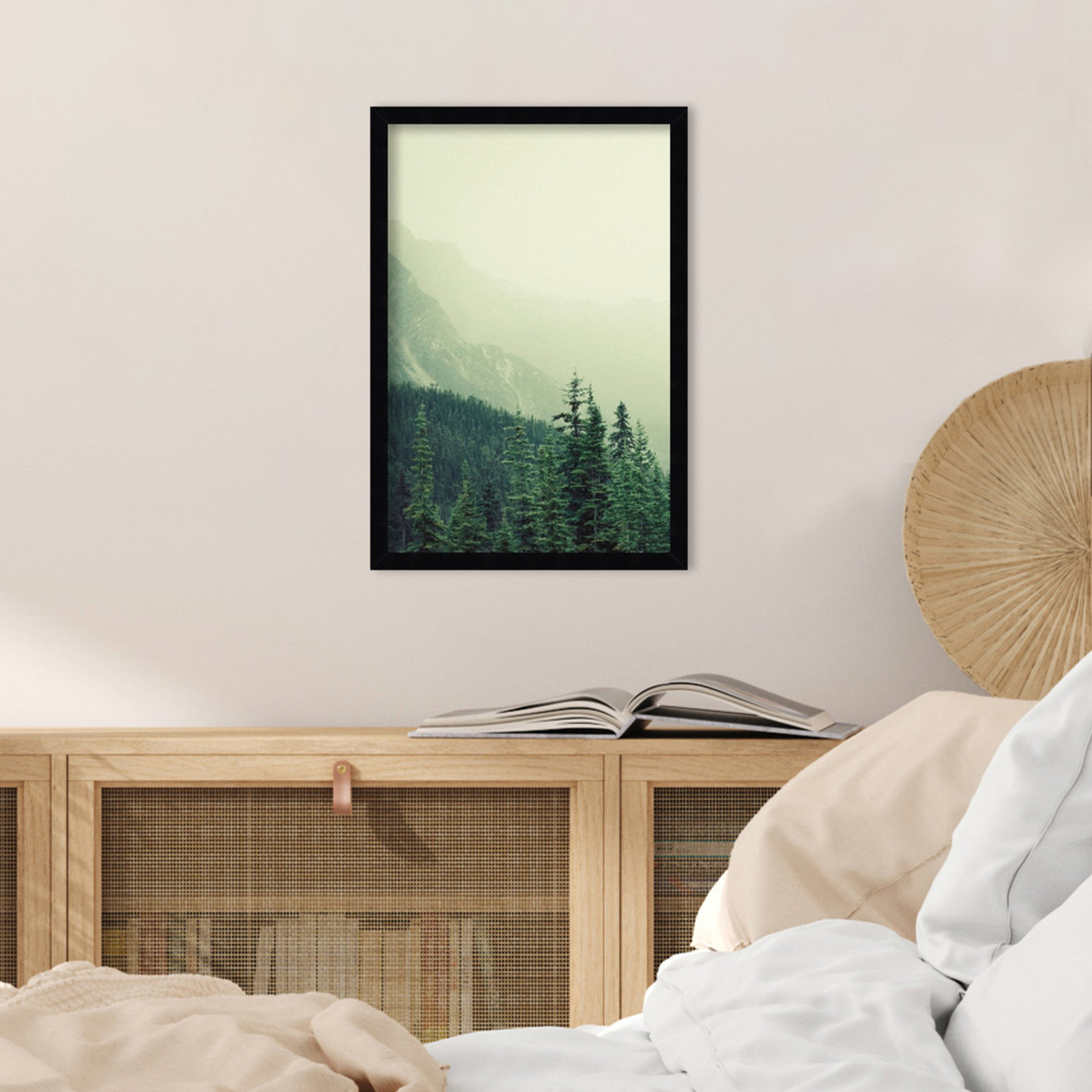 Rocky Mountain Trees 7 Photo Print, Black, 21" H x 15" W x 1" D