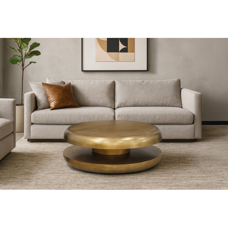 Table basse Jamison, Doré
