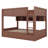 Full XL Over Full XL Bunk Bed With 2 Drawers, Wood Bunk Bed With Storage Cabinets And LED Lights, No Box Spring Needed-216553985