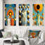 "Déesse orangée efflorescence", 3 pièces sur toile-1825585401-1825585400